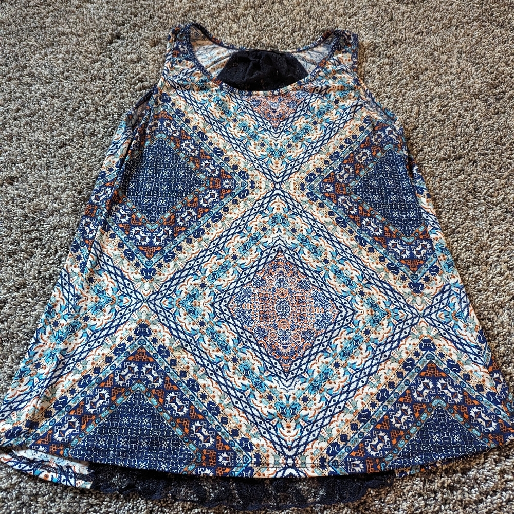 Cutout lace back top